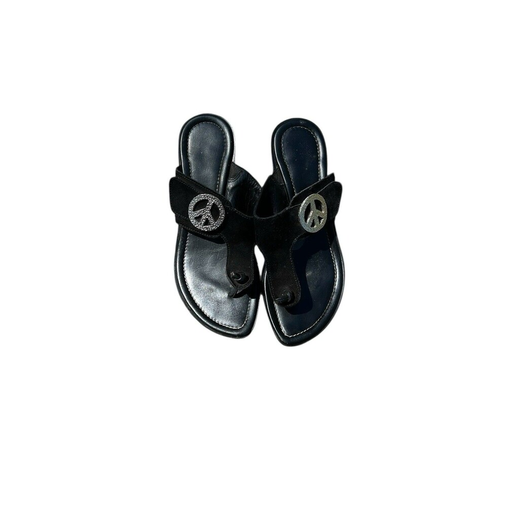 Donald Pliner Womens Sandals‎ 6.5 Peace Hammered Metal Shoes Heeled